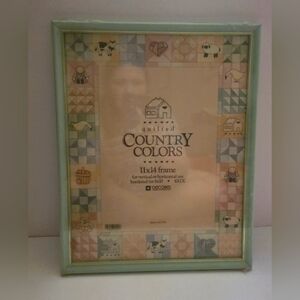 Vintage DECOREL Picture Frame 11x14” Quilted Country Colors FARMHOUSE